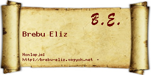 Brebu Eliz névjegykártya